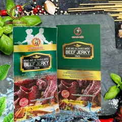 Khô Bò Thảo Mộc Quang Hiển 100g - Thịt Bò Hương Vị Tự Nhiên, Snack Ngon, Phù Hợp Với Người Ăn Kiêng, Món Ăn Vặt Đặc Sản Việt Nam