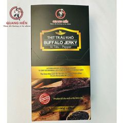Khô Trâu Vị Tiêu Quang Hiển 100g - Thịt Trâu Cay Ngọt Bổ Dưỡng, Đồ Ăn Vặt Tự Nhiên, Phù Hợp Với Người Ăn Kiêng