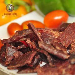 Khô Trâu Vị Sả Quang Hiển - Thịt Trâu Khô Buffalo Jerky Lemongrass Hộp 100g - Đậm Đà, Dinh Dưỡng, Snack Ngon Miệng
