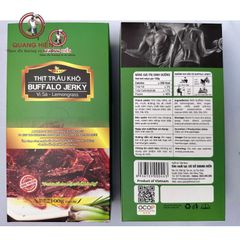 Khô Trâu Vị Sả Quang Hiển - Thịt Trâu Khô Buffalo Jerky Lemongrass Hộp 100g - Đậm Đà, Dinh Dưỡng, Snack Ngon Miệng
