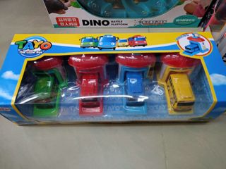 Bộ Đồ Chơi 4 Xe Ô Tô Bus Tayo Chạy Bằng Đà - Nhà Đẩy Xe Dễ Thương, Đồ Chơi Phát Triển Kỹ Năng Cho Trẻ 3 Tuổi Trở Lên