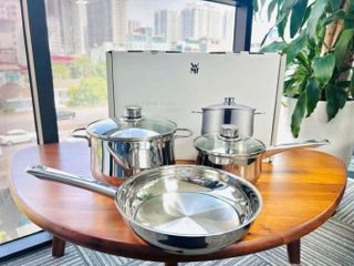 Bộ Nồi WMF Diadem Plus 3 Món - Nồi, Xoong, Chảo Inox Chất Lượng Cao, Thiết Kế Sang Trọng, An Toàn Cho Sức Khỏe