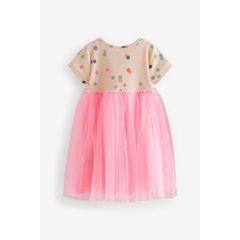 Váy Ren Hồng Bé Gái Next UK - Trang Phục Thời Trang Dễ Thương, Phù Hợp Mọi Dịp, Chất Liệu Cotton Mát Mẻ, Giá Tốt