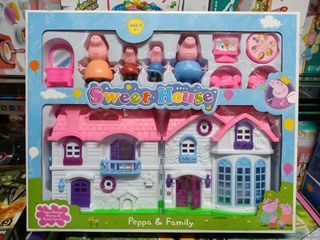 Đồ chơi nhà búp bê heo Peppa Sweet House - Đồ chơi phát triển sáng tạo và kỹ năng xã hội cho trẻ em - Quà tặng hoàn hảo cho fan Peppa Pig
