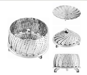 Vỉ Hấp Silit 14cm - Dụng Cụ Hấp Đồ Ăn Bằng Thép Không Rỉ, Tiện Lợi, Dễ Rửa, Phù Hợp Nồi Từ 16cm Đến 24cm