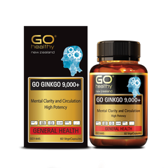 Viên uống Bổ Não Ginkgo New Zealand GO Ginkgo 9000+ 60 Viên - Hỗ Trợ Tăng Cường Trí Nhớ và Tập Trung hiệu quả