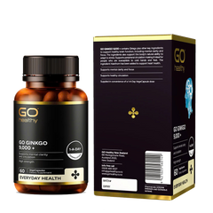 Viên uống Bổ Não Ginkgo New Zealand GO Ginkgo 9000+ 60 Viên - Hỗ Trợ Tăng Cường Trí Nhớ và Tập Trung hiệu quả
