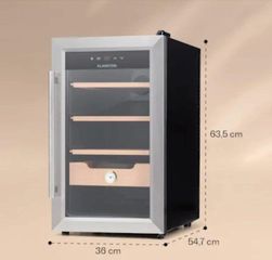 Tủ Giữ Ẩm Cigar Klarstein El Presidente 48L - Bảo Quản Xì Gà Hảo Hạng với Nhiệt Độ và Độ Ẩm Tối Ưu