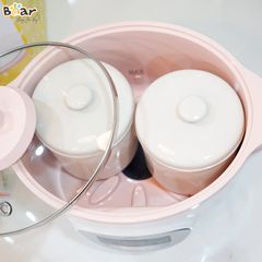 Phụ Kiện Thố Sứ Bear 1.6L và Nắp Sứ 0.5L - Dụng Cụ Nấu Cháo Cho Bé An Toàn và Tiện Lợi