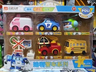 Bộ đồ chơi 5 xe ô tô Robocar Poli chạy bằng đà 3705