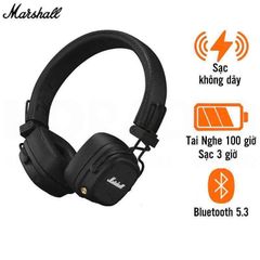 Tai nghe Bluetooth Marshall Major 5 - Thiết kế sang trọng, Pin 100h, Âm thanh sống động, Gập gọn, Nhiều màu sắc hấp dẫn
