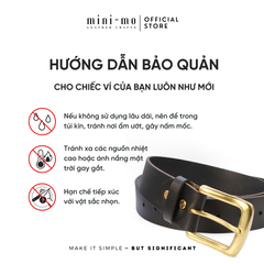 Thắt Lưng Nam MINI-MO Da Gốc Thảo Mộc 3.4cm - Thiết Kế Tối Giản Bụi Bặm Nam Tính, Phụ Kiện Thời Trang Cao Cấp
