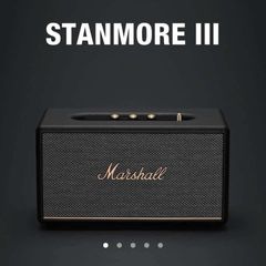 Loa Bluetooth Marshall Stanmore 3 - Âm Thanh Stereo 80W, Kết Nối Bluetooth 5.2, Thiết Kế Đặt Bàn Sang Trọng, Màu Đen Kem Nâu