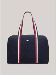 Túi Du Lịch Tommy Canvas Unisex - Siêu Bền, Tiện Lợi Cho Du Lịch & Tập Gym, Màu Xanh Đỏ Trắng, Kích Thước Trung 43x30x20 cm