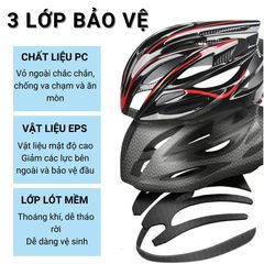 Nón Bảo Hiểm Xe Đạp Thể Thao BIKE PRO Siêu Nhẹ, Chống Sốc, Dành Cho Nam Nữ - An Toàn Khi Đạp Xe, Trượt Ván, Leo Núi