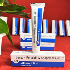 Gel Trị Mụn Aldocont B - BPO 2.5% và Adapa 0.1% ngăn ngừa mụn trứng cá, làm sạch lỗ chân lông - 15g
