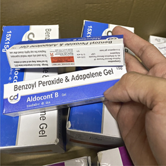 Gel Trị Mụn Aldocont B - BPO 2.5% và Adapa 0.1% ngăn ngừa mụn trứng cá, làm sạch lỗ chân lông - 15g