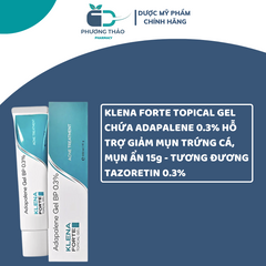 Gel Bôi Ngoài KLena Forte 0.3% Ngừa Mụn Ẩn, Trị Mụn Viêm và Dưỡng Da - 15g