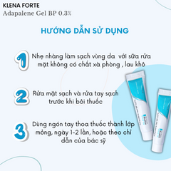 Gel Bôi Ngoài KLena Forte 0.3% Ngừa Mụn Ẩn, Trị Mụn Viêm và Dưỡng Da - 15g
