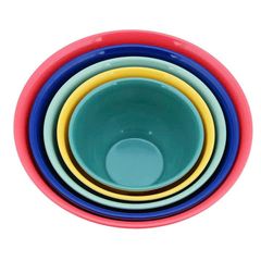 Bộ âu trộn bột 10 món The Pioneer Woman Fancy Flourish - Dụng cụ nhà bếp Melamine với thiết kế hoa cổ điển, bền đẹp và tiện lợi cho việc lưu trữ và phục vụ thực phẩm.
