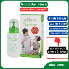 Bình Xịt Rửa Mũi Dr Green - Vệ Sinh Mũi Cho Người Lớn Và Trẻ Em Trên 1 Tuổi