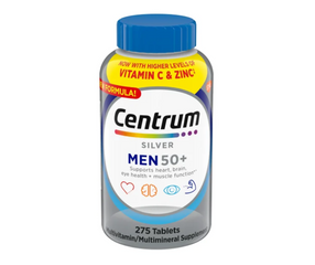 Vitamin Tổng Hợp Centrum Silver Dành Cho Nam 50+ - Hỗ Trợ Sức Khỏe, Tăng Cường Đề Kháng, 275 Viên Mỹ