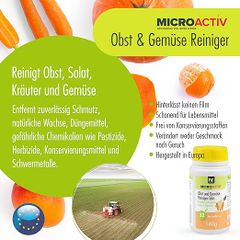 Viên rửa rau củ Microactiv 32 viên - Rửa sạch hóa chất trừ sâu và ô nhiễm từ thực phẩm, bảo vệ sức khỏe gia đình bạn