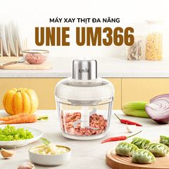 Máy Xay Thịt Đa Năng Unie UM366 - 400W, 2 Cối Thủy Tinh, Chế Độ Tự Ngắt, Công Suất Mạnh Mẽ, Dễ Dàng Vệ Sinh