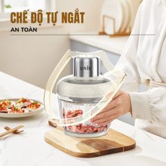 Máy Xay Thịt Đa Năng Unie UM366 - 400W, 2 Cối Thủy Tinh, Chế Độ Tự Ngắt, Công Suất Mạnh Mẽ, Dễ Dàng Vệ Sinh