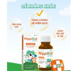 Siro NippiKid ImunAktiv Tăng Cường Đề Kháng Cho Bé 100ml - Giúp Ngăn Ngừa Viêm Đường Hô Hấp, Hỗ Trợ Sức Khỏe Trẻ Em