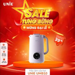 Máy Làm Sữa Hạt Mini UNIE UMB10 - Đa Năng 8 Chức Năng, Dung Tích 1000ml, Thiết Kế Sang Trọng, Hàng Chính Hãng