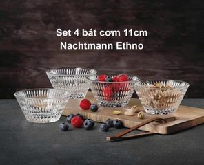 Bộ 4 Bát Pha Lê Nachtmann Ethno Ø11cm - Chất liệu an toàn, sáng bóng, bền bỉ, lý tưởng cho bàn ăn và trang trí nội thất