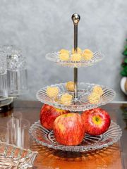 Kệ Bánh 3 Tầng Vessen - Thiết Kế Pha Lê Sang Trọng, Bày Bánh Kẹo và Đồ Tráng Miệng Hoàn Hảo cho Bàn Tiệc