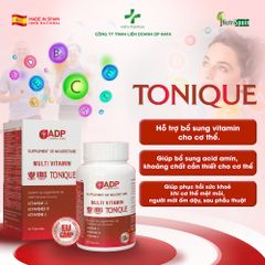 Viên Uống Bổ Sung Canxi TONIQUE - Hỗ Trợ Khỏe Xương, Vitamin D & Khoáng Chất Thiết Yếu, Hộp 30 Viên, Phục Hồi Sức Khỏe