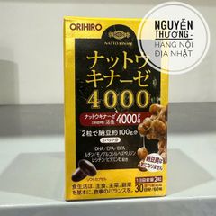Viên Uống Hỗ Trợ Phòng Đột Quỵ Nattokinase 4000FU Nhật Bản - Sản Phẩm Sức Khỏe Tim Mạch Orihiro 60 Viên