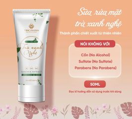 Sữa Rửa Mặt Trà Xanh Nghệ Nét Hoa 50g - Dưỡng Ẩm & Làm Sạch Da Thích Hợp Cho Da Khô, Chứa Thành Phần Tự Nhiên