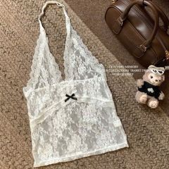 Áo Yếm Ren Trắng Cổ Chữ V Quyến Rũ - Trang Phục Mùa Hè Cho Nữ, Thời Trang Đẹp Từ HOOKA