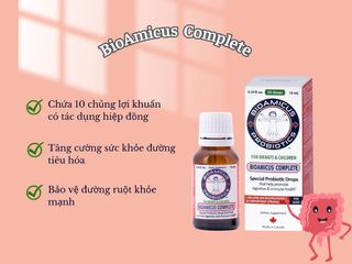 Men hỗ trợ tiêu hóa 10 chủng Bioamicus hàng chính hãng lọ 10ml