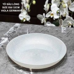 Đĩa Sâu Lòng Thủy Tinh Cao Cấp 32cm Viola - Sang Trọng và Đẹp, Hàng Nhập Khẩu Đức, Bền và An Toàn cho Sức Khỏe