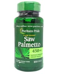 Viên uống Saw Palmetto 450mg Puritan's Pride - Hỗ trợ sức khỏe tuyến tiền liệt và đường tiết niệu cho nam giới, 100 viên, Mỹ