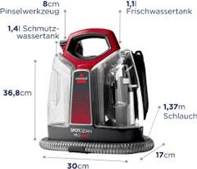 Máy giặt thảm Bissell 36988 SpotClean Proheat 330W - Máy làm sạch vết bẩn thảm, sofa, nội thất ô tô, dung tích 1.4L