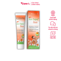 Kem Tẩy Lông Eveline Bio Depil Hương Xoài 125ML - Dưỡng Ẩm, Tẩy Lông Nhanh Chóng Cho Da Mịn Màng, Phù Hợp 3 Vùng Sử Dụng