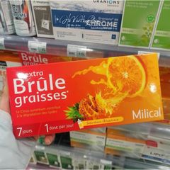 Nước Detox Milical Extra Brule Graisses Giảm Cân 7 ống x 10ml