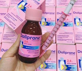 Siro hạ sốt Doliprane - Pháp 100ml cho bé từ 3-26kg hàng mới về