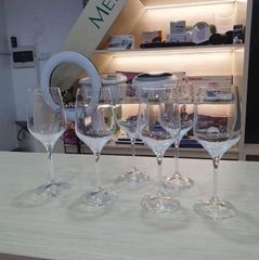 Bộ ly vang Bohemia Rebecca 460ml - Set 6 chiếc pha lê cao cấp, siêu trong, an toàn cho sức khỏe, dùng trong máy rửa chén.