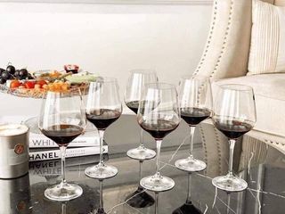 Bộ ly vang Bohemia Rebecca 540ml - Set 6 chiếc pha lê cao cấp, an toàn, chịu nhiệt trên 400 độ C, thích hợp cho bữa tiệc sang trọng