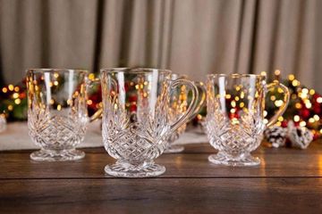 Set 4 Cốc Bia Pha Lê Godinger Dublin Sang Trọng Có Quai - Ly Uống Bia 350ml Dành Cho Tiệc Tùng
