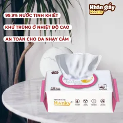 Khăn Ướt Hanky Không Cồn, Không Parabens - Khăn Lau Đa Năng Cho Bé, 80 Tờ, An Toàn Cho Làn Da Nhạy Cảm