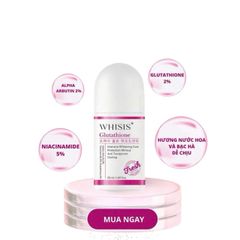 Lăn Khử Mùi Dưỡng Trắng Da Glutathione Whisis 50ml - Giải Pháp Khử Mùi Và Làm Sáng Da Vùng Nách Hiệu Quả, Thích Hợp Cho Mọi Loại Da