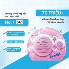 Set 10 Mặt Nạ Banobagi Super Collagen Peptide Repair - Đắp Mặt Nạ Dưỡng Ẩm, Tái Tạo Da, Giúp Da Căng Tràn Sức Sống
